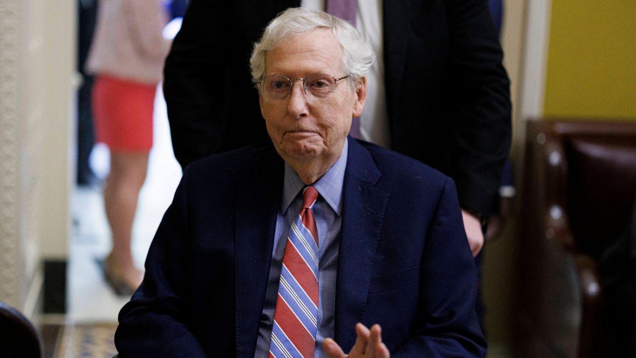 image of John Thune and John Barrasso were seen during the vote-a-rama as Mitch McConnell required assistance.