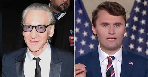 split image of Bill Maher and Charlie Kirk