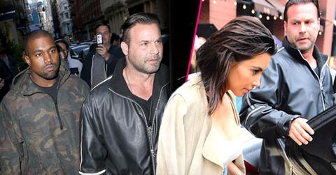 //kanye west fires bodyguard talking to wife kim kardashian pp