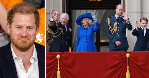 Split photo of Prince Harry, The Royal Family