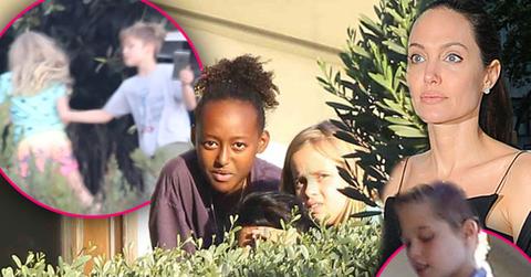 //brad pitt angelina jolie divorce kids first sighting pp