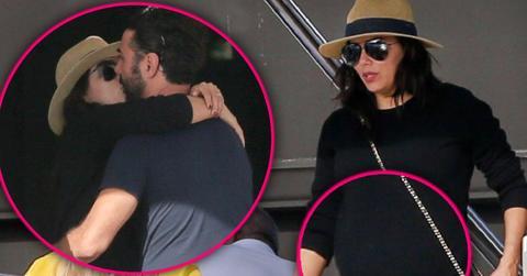 Pregnant Eva Longoria Kisses Husband Jose Baston