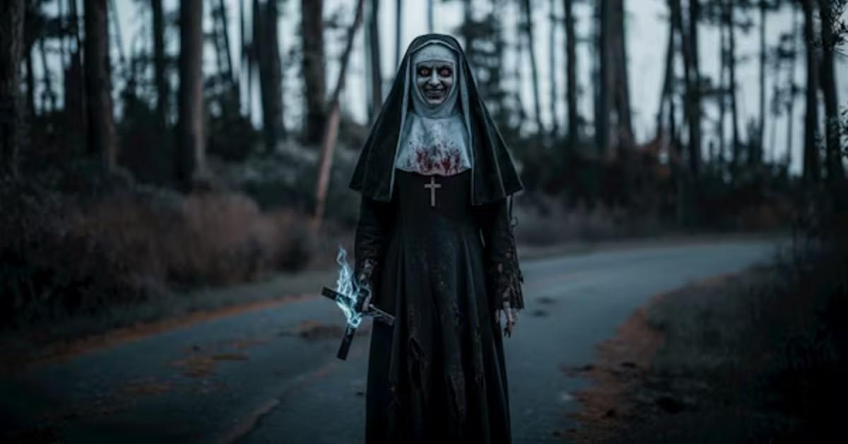 photo of creepy nun