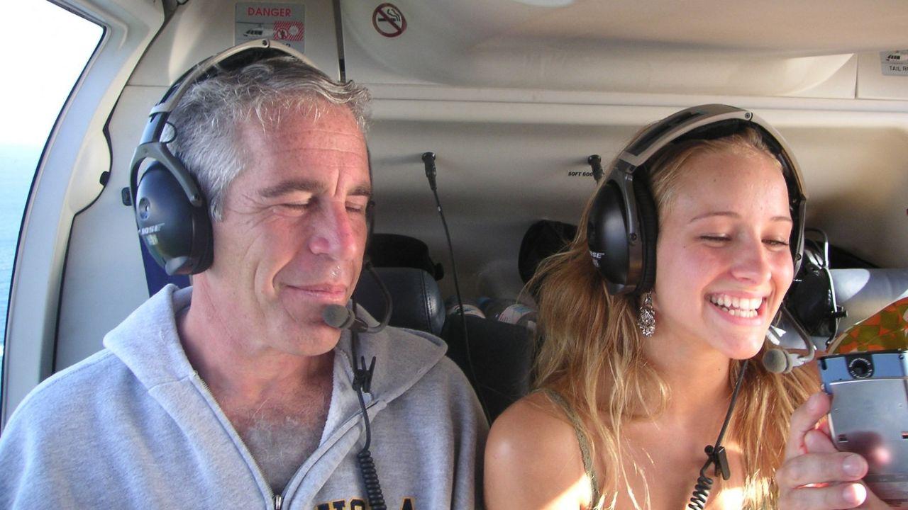 A photo of Jeffrey Epstein with an accuser