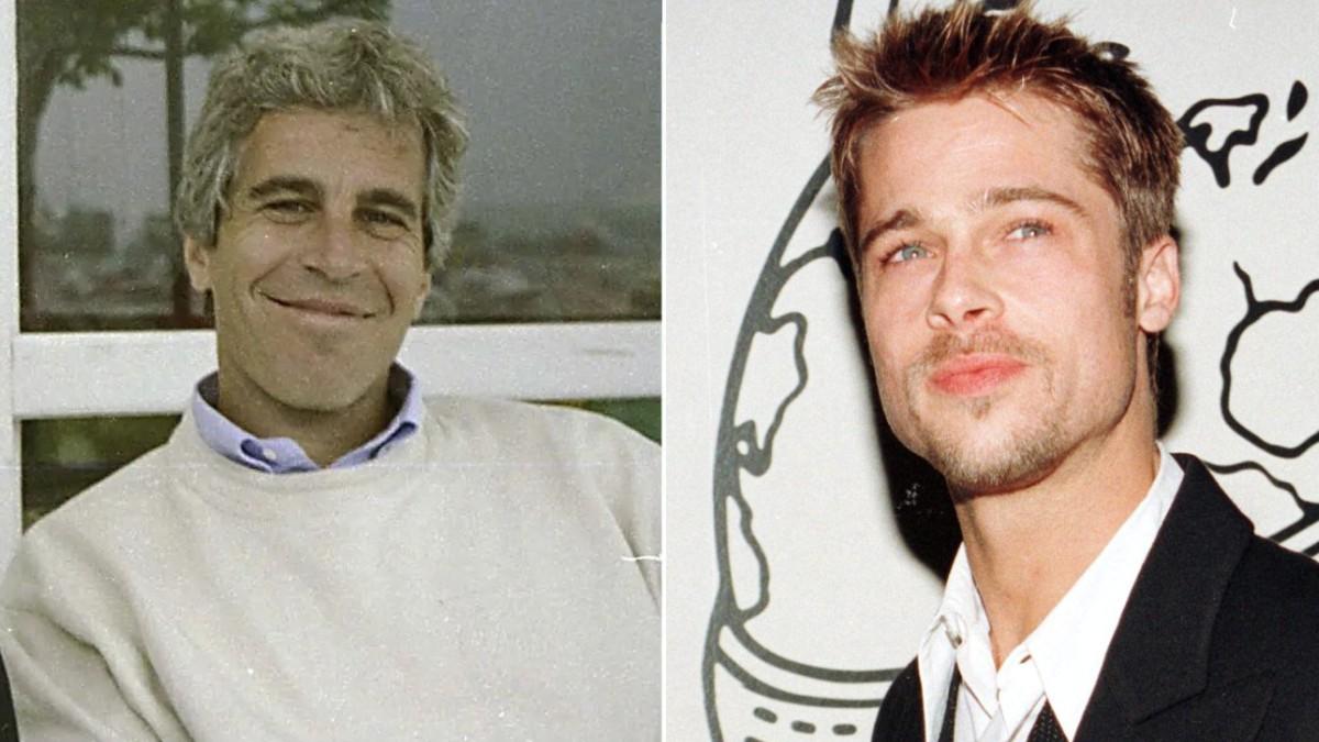 Photo of Jeffrey Epstein, Brad Pitt