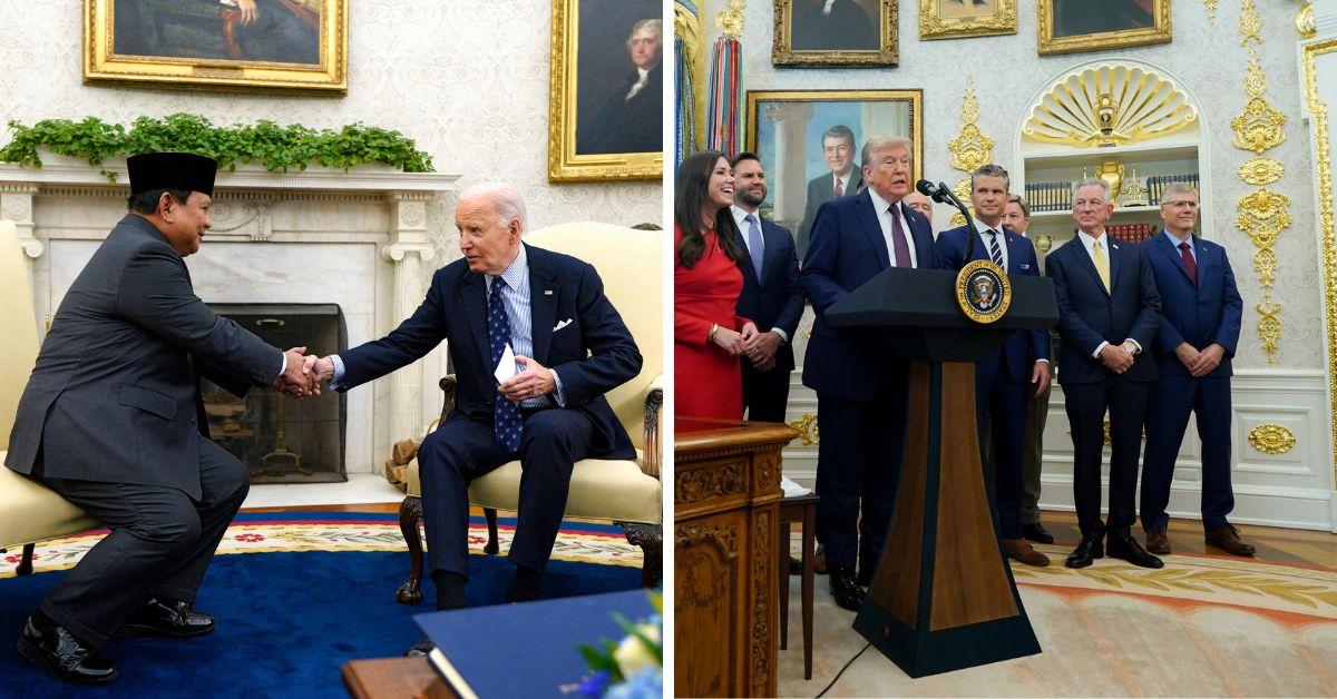 Donald Trump used the same rug during his first term.