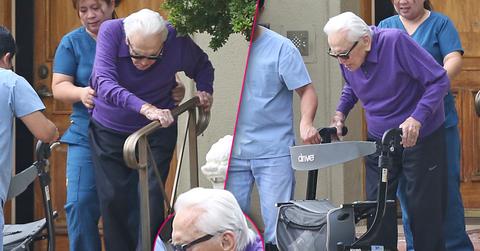 Kirk Douglas – 102-Year-Old Hollywood Legend Goes For A Walk In Beverly Hills