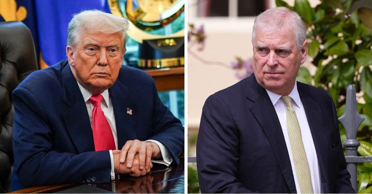 Photo of Prince Andrew and Donald Trump