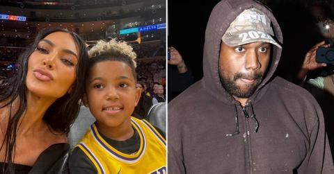 Photo of Kim Kardashian with son Saint.