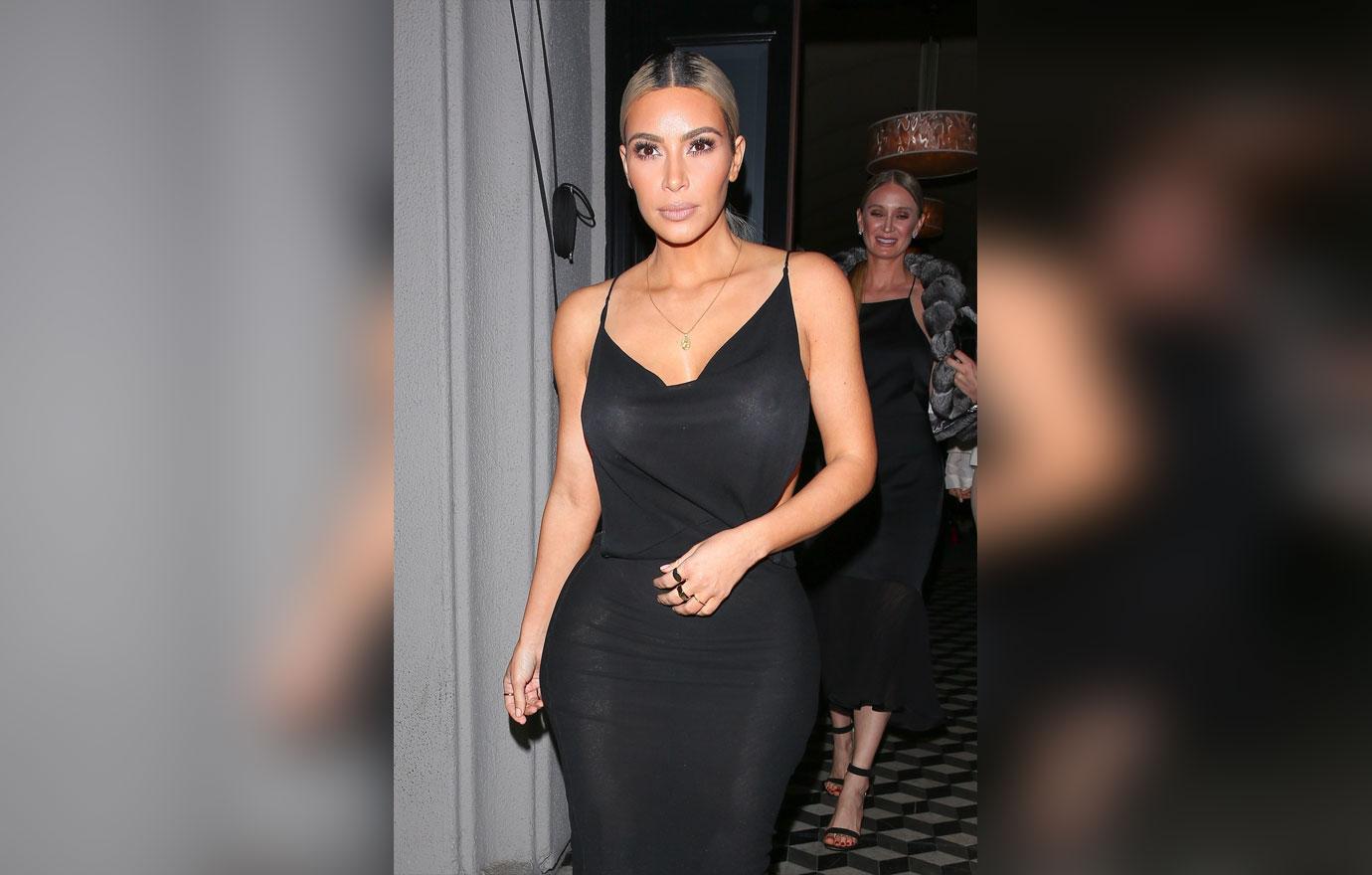 Kim Kardashian shows off side-boob as she heads to lunch with