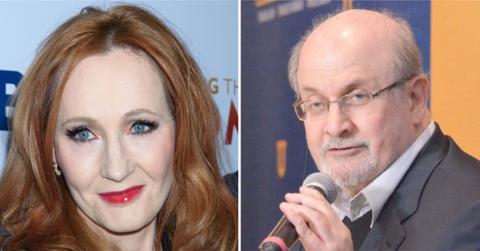 jk rowling receives death threat support salman rushdie