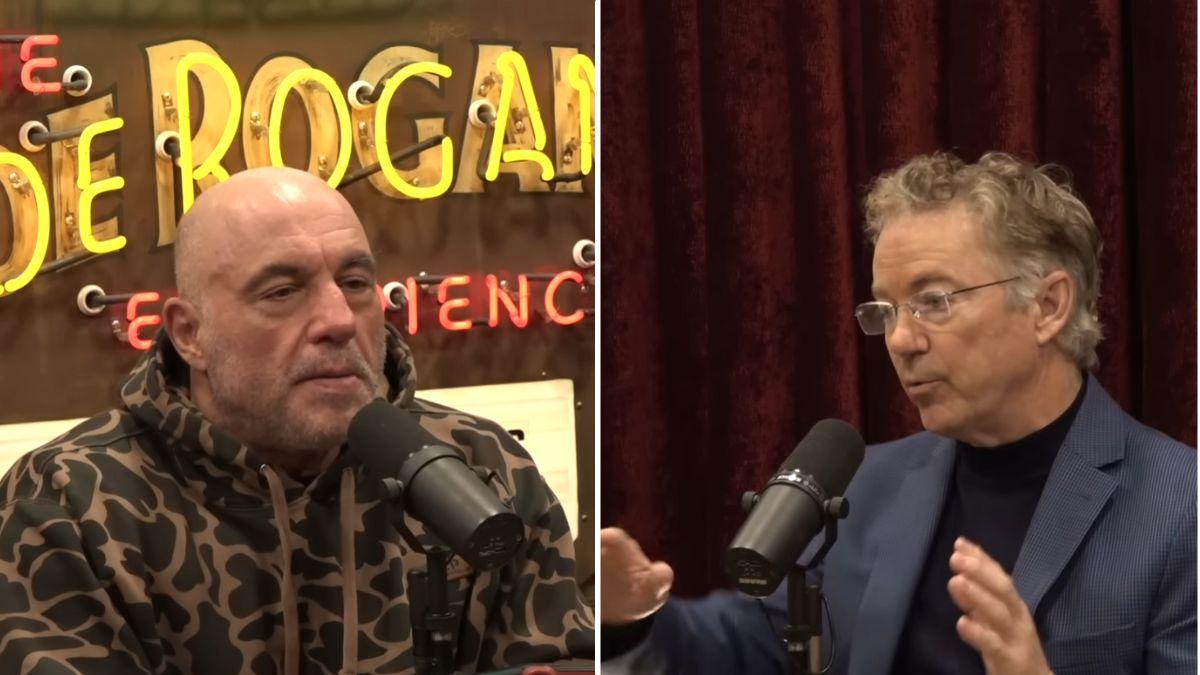 Split photos of Joe Rogan and Rand Paul