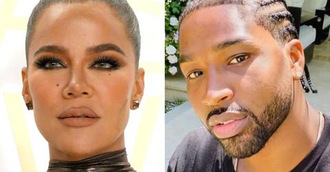 Split photo of Khloé Kardashian and Tristan Thompson.