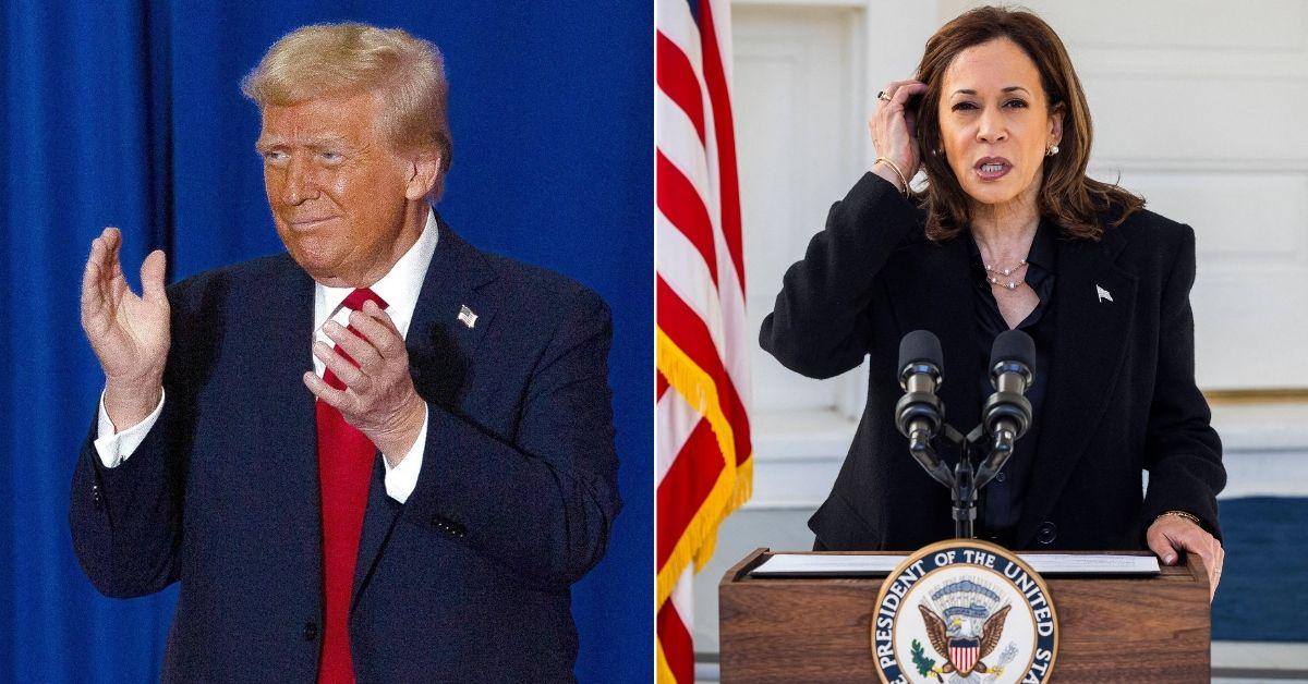 Photo of Donald Trump and Kamala Harris. 