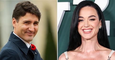 Split photo of Justin Trudeau, Katy Perry