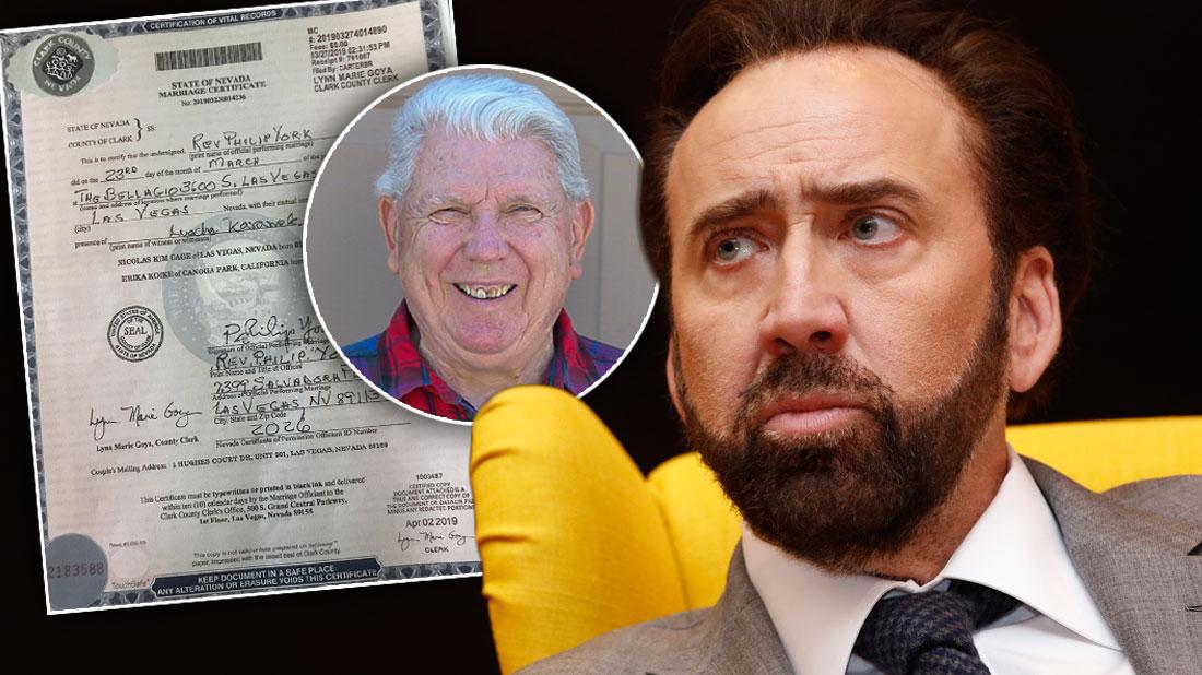 Nicolas Cage's Wedding Reverend 'Dumbfounded' & 'Shocked' Over Annulment