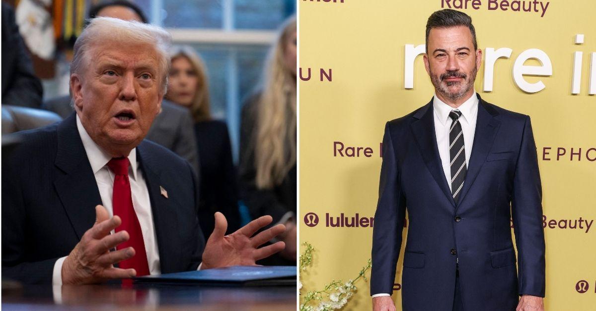 Composite photo of Donald Trump and Jimmy Kimmel