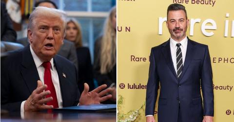 Composite photo of Donald Trump and Jimmy Kimmel