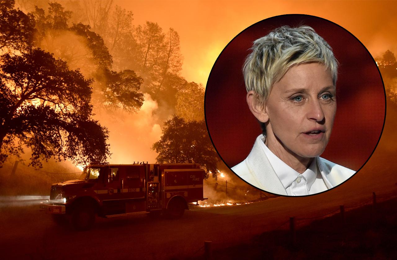 //ellen degeneres new multi million dollar home threatened by wildfires pp