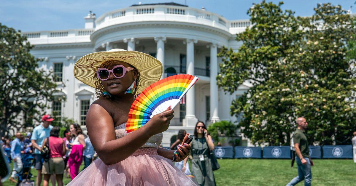 Trans Model Goes Topless at White House After Meeting President Biden