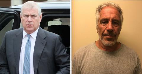 Split photo of Prince Andrew and Jeffrey Epstein