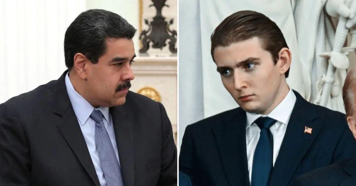 Composite photo of Nicolás Maduro and Barron Trump
