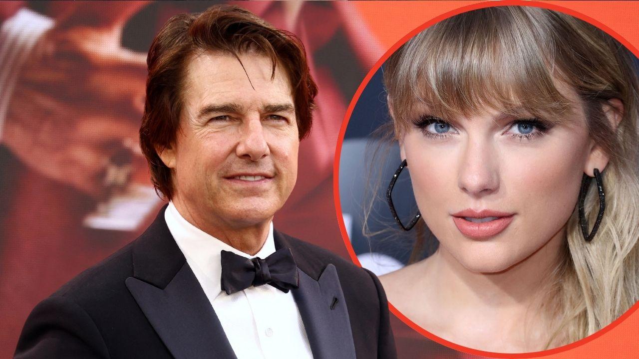 Split photo of Tom Cruise and Taylor Swift