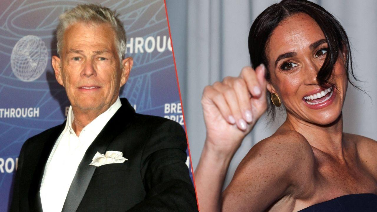 Split photos of David Foster and Meghan Markle