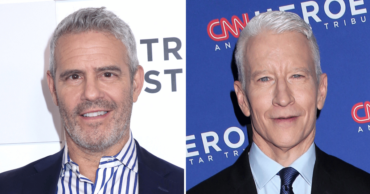 Split photo of Andy Cohen and Anderson Cooper