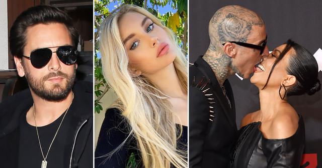 scott disick  parties with  year old influencer elizabeth lindley kourtney kardashian travis barker engagement r