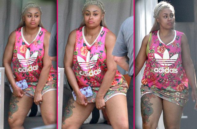 Blac Chyna pregnany short shorts tank top miami