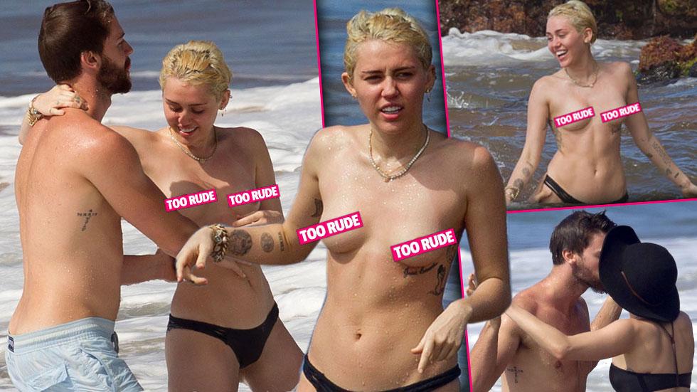 Miley Cyrus Nude Topless Bikini​