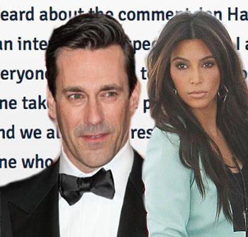 //kim kardashian slams jon hamm twitter