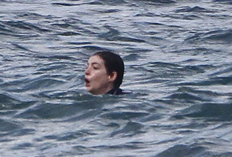 //anne hathaway nearly drowns