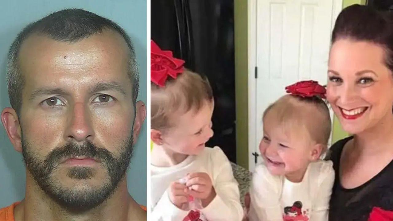 Mugshot of Chris Watts, Shanann, and their two daughters, Bella and Celeste
