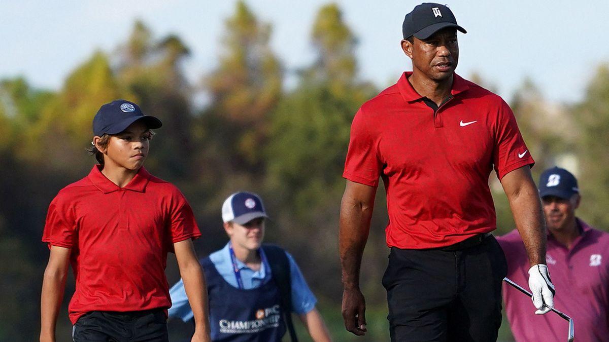Photo of Charlie and Tiger Woods