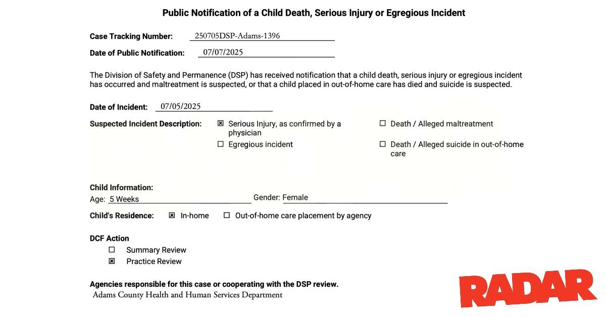 police report radar eric dayfince