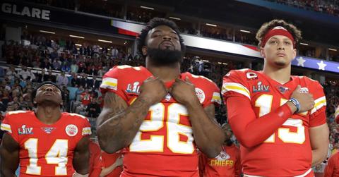 Sammy Watkins (14), Damien Williams (26), Patrick Mahomes (15), Kansas City Chiefs Super Bowl Champs Party at Lavo In Vegas