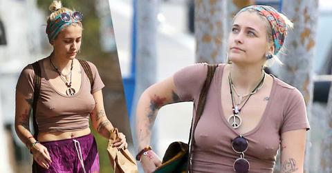 Paris Jackson Braless Nipple Rings