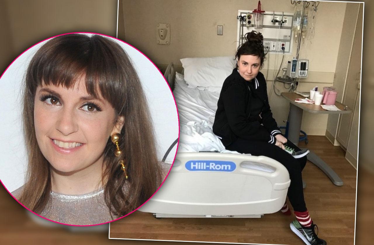 Lena Dunham Hospital Photo Hysterectomy