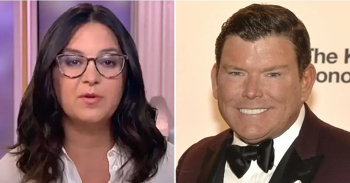 Split photo of Bari Weiss, Bret Baier