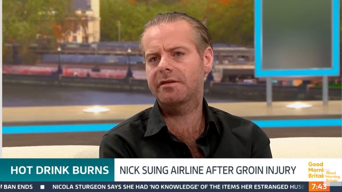 Nicholas Gibbs blamed a faulty tray table on his Virgin Atlantic flight.