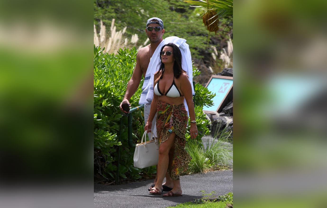 Kyle Richards Flashes Bikini Body At Camille Grammer Hawaii Wedding