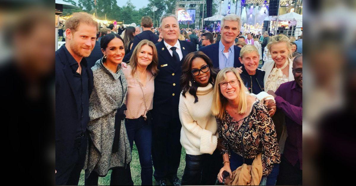 Photo of Prince Harry, Meghan Markle, Oprah Winfrey, Portia de Rossi and Ellen de Generes