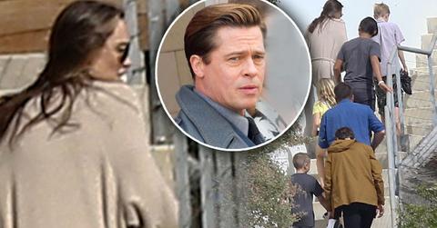 Angelina Jolie Divorce Brad Pitt Kids Custody Fight Malibu First Time