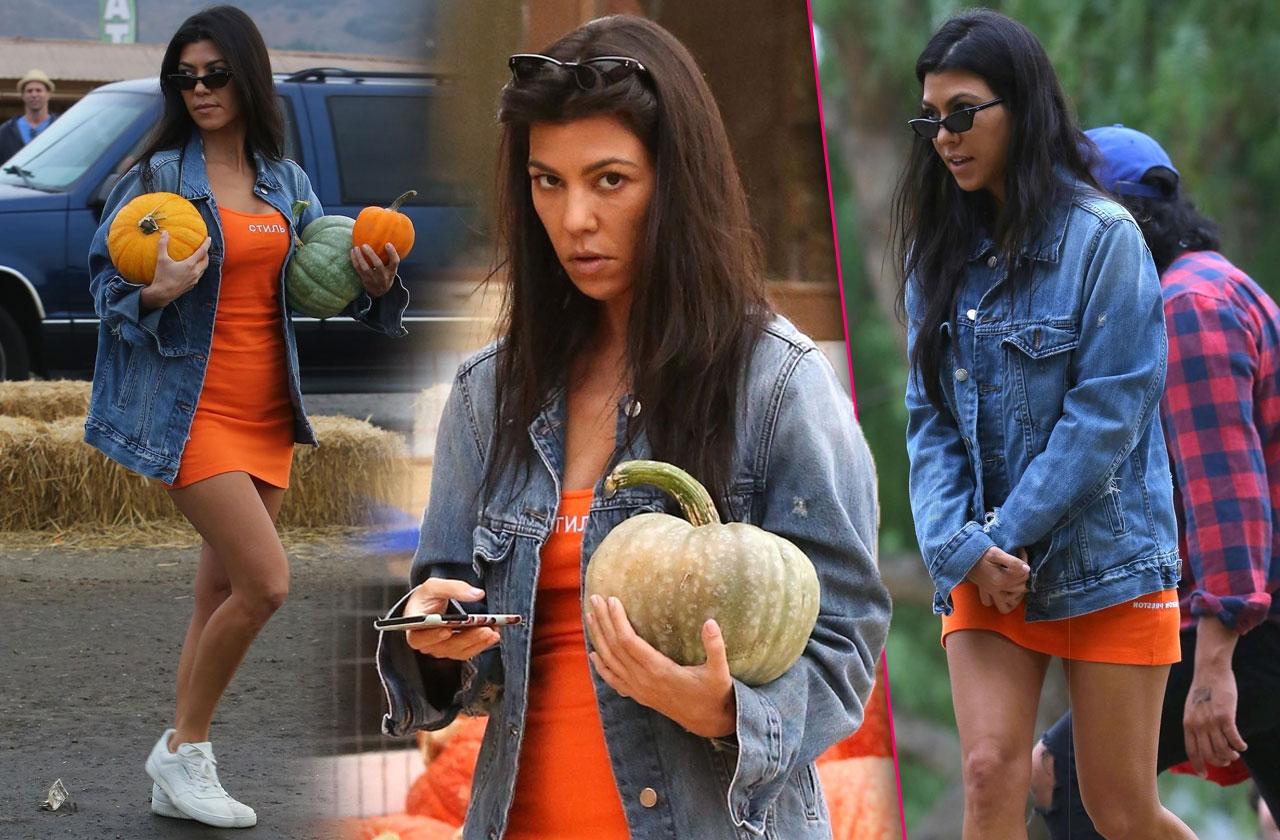 Kourtney-Kardashian-mini-dress-pumpkin-picking