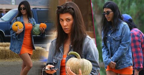 Kourtney-Kardashian-mini-dress-pumpkin-picking