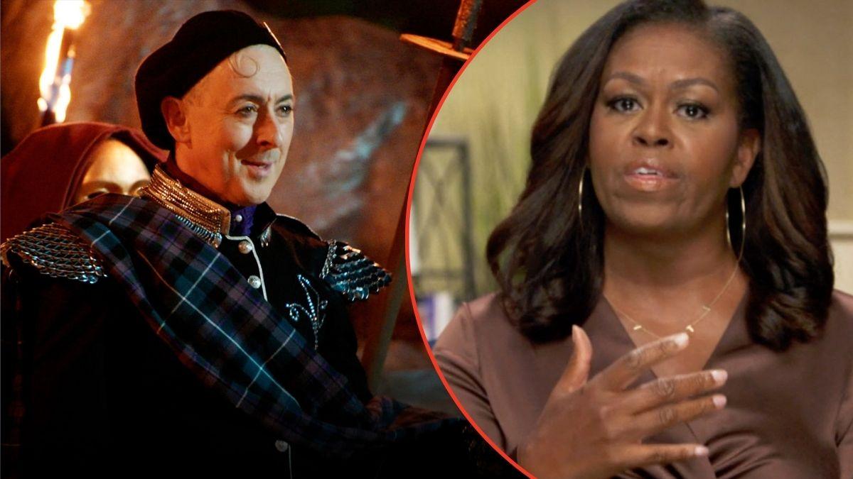 Photo of Alan Cumming and Michelle Obama