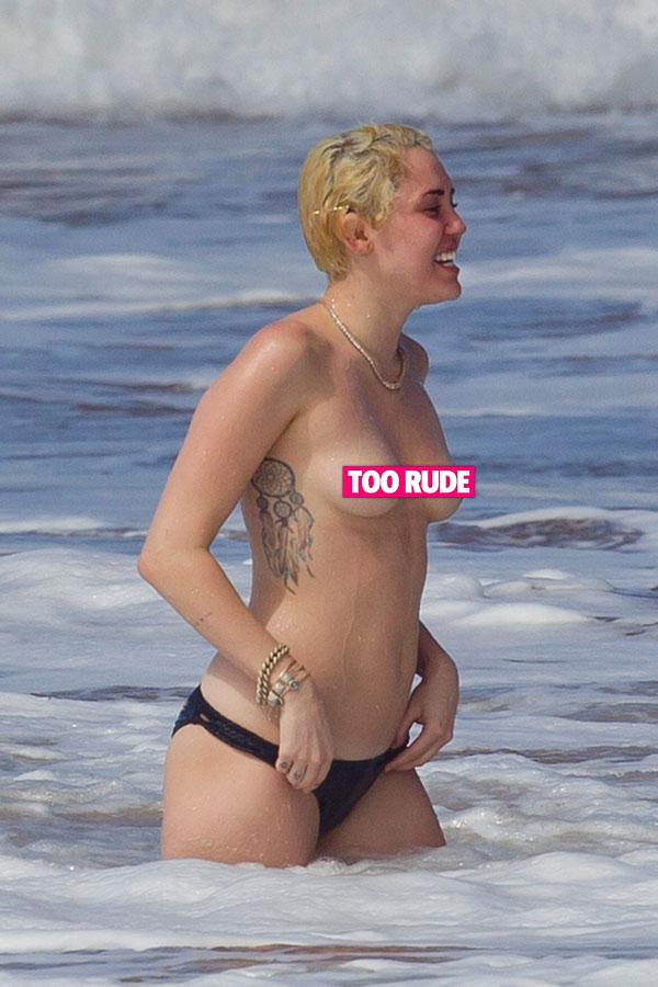 Miley Cyrus Nude Topless Bikini​