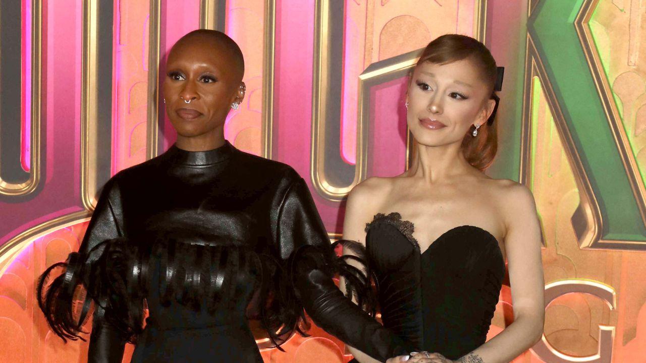 A photo of Ariana Grande and Cynthia Erivo